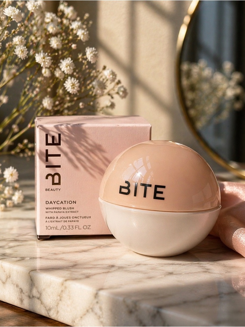 Bite Beauty Daycation Whipped Blush Hibiscus Slush Cream Blush Papaya Extract